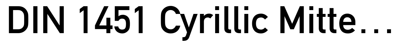 DIN 1451 Cyrillic MittelSchrift